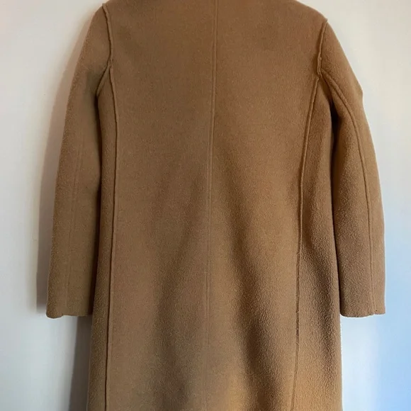 J. Crew Factory Camel Boiled Wool Topcoat - Picture 6 of 7